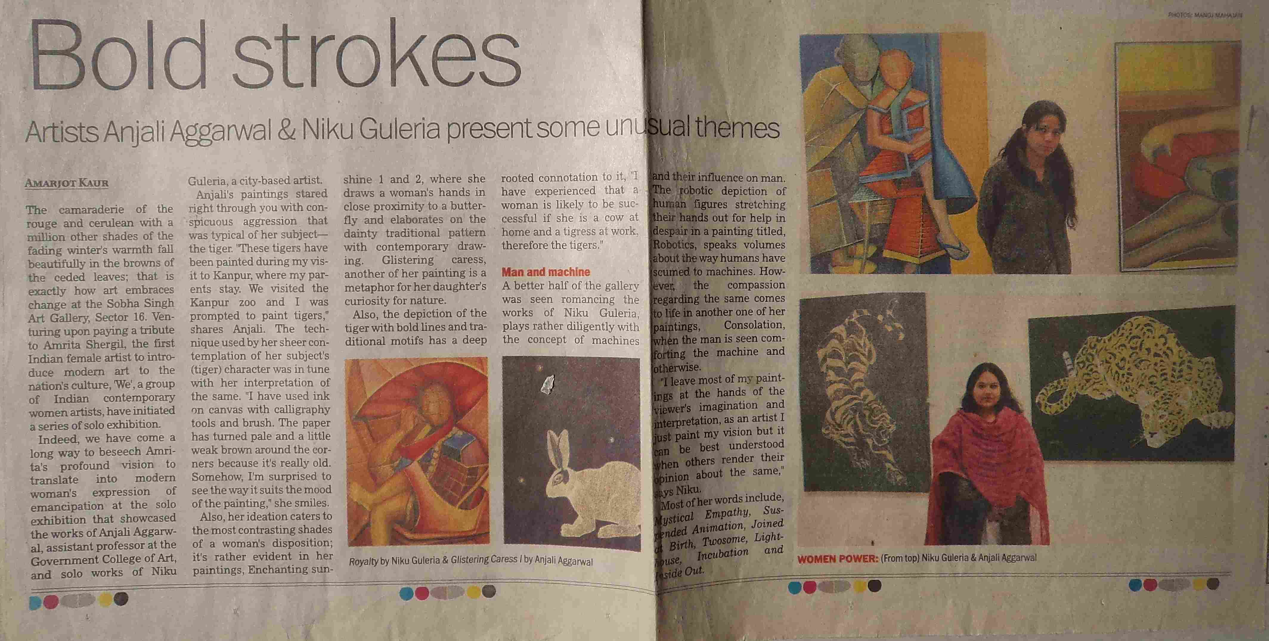 Niku Guleria Bold strokes man and machine chandigarh Punjab kala bhavan sobha singh art gallery
